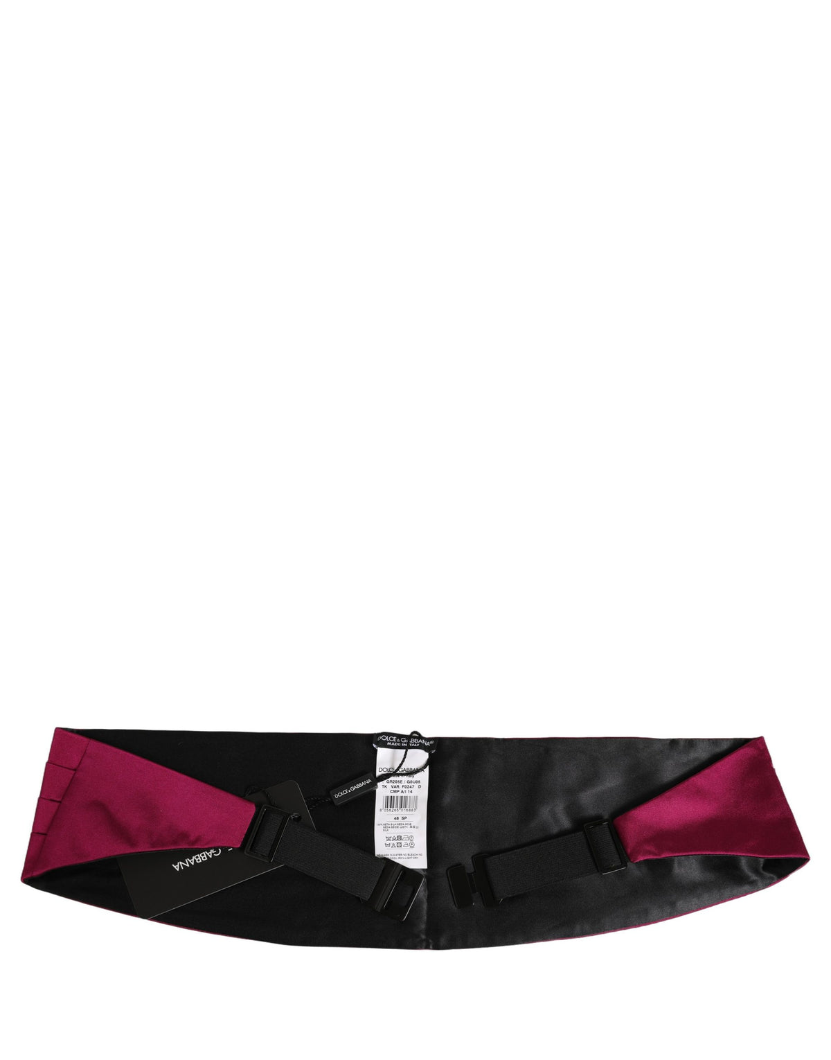 Dolce & Gabbana Burgundy 100% Silk Belt Waist Cummerbund bordeaux