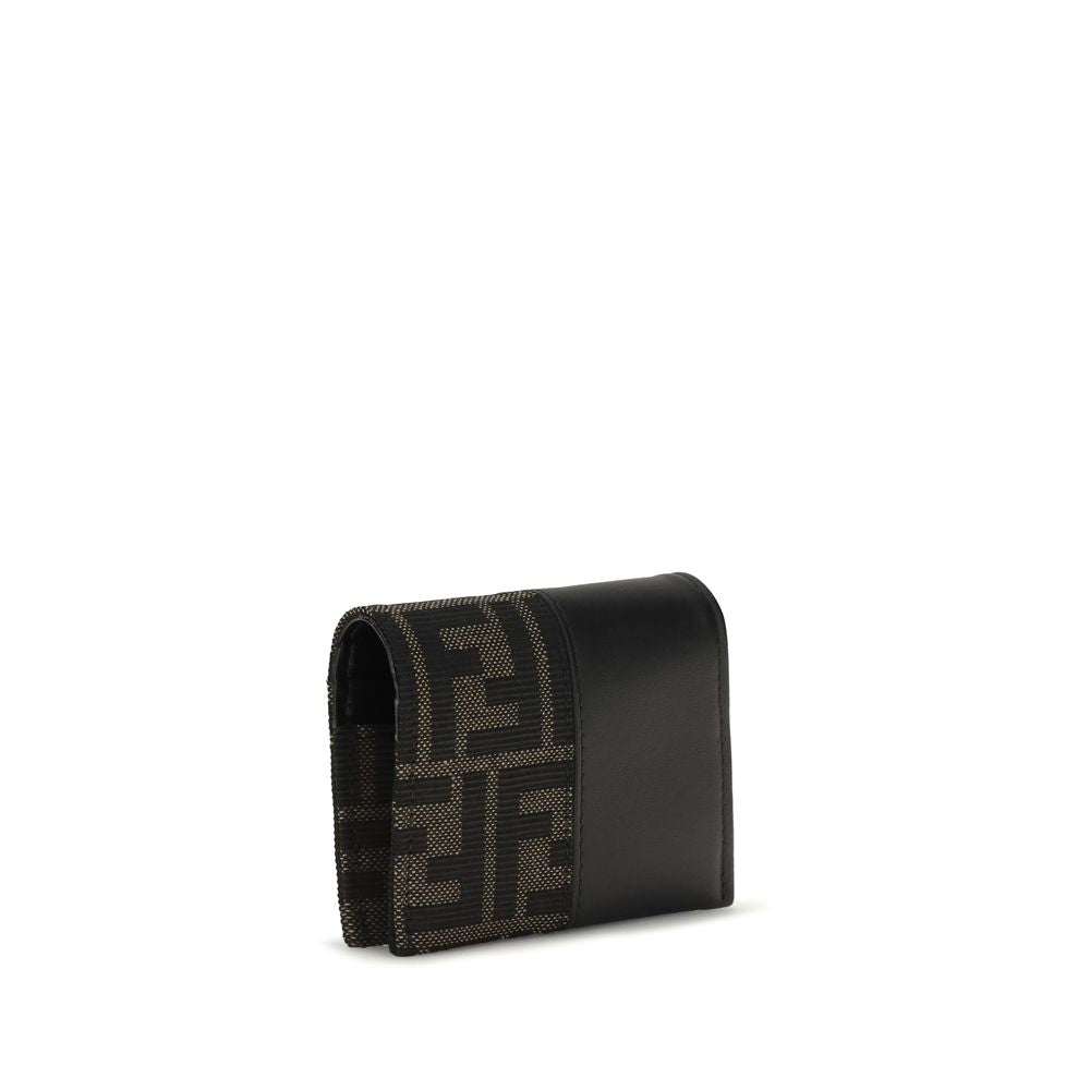 Fendi Brown Ff Jacquard Card Holder Wallet braun