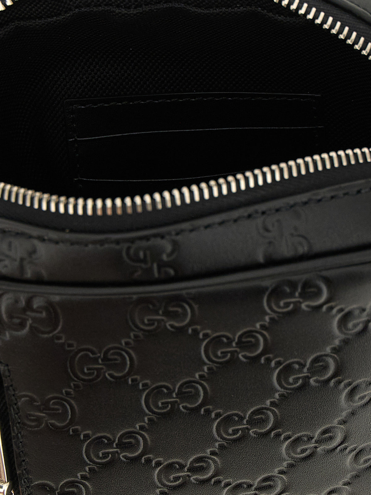 Gucci Black 'GG Emblem' Small Shoulder Bag schwarz