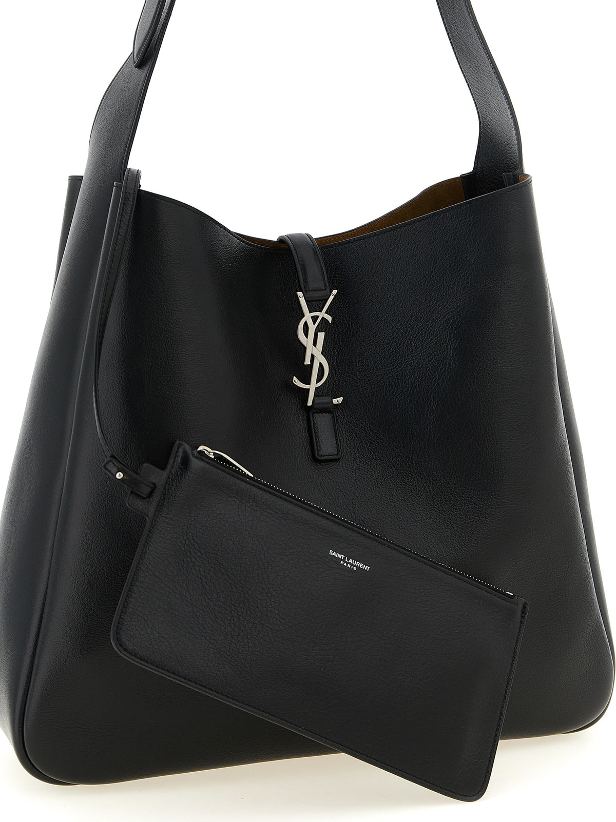 Saint Laurent Black 'Cassandre' Shoulder Bag schwarz