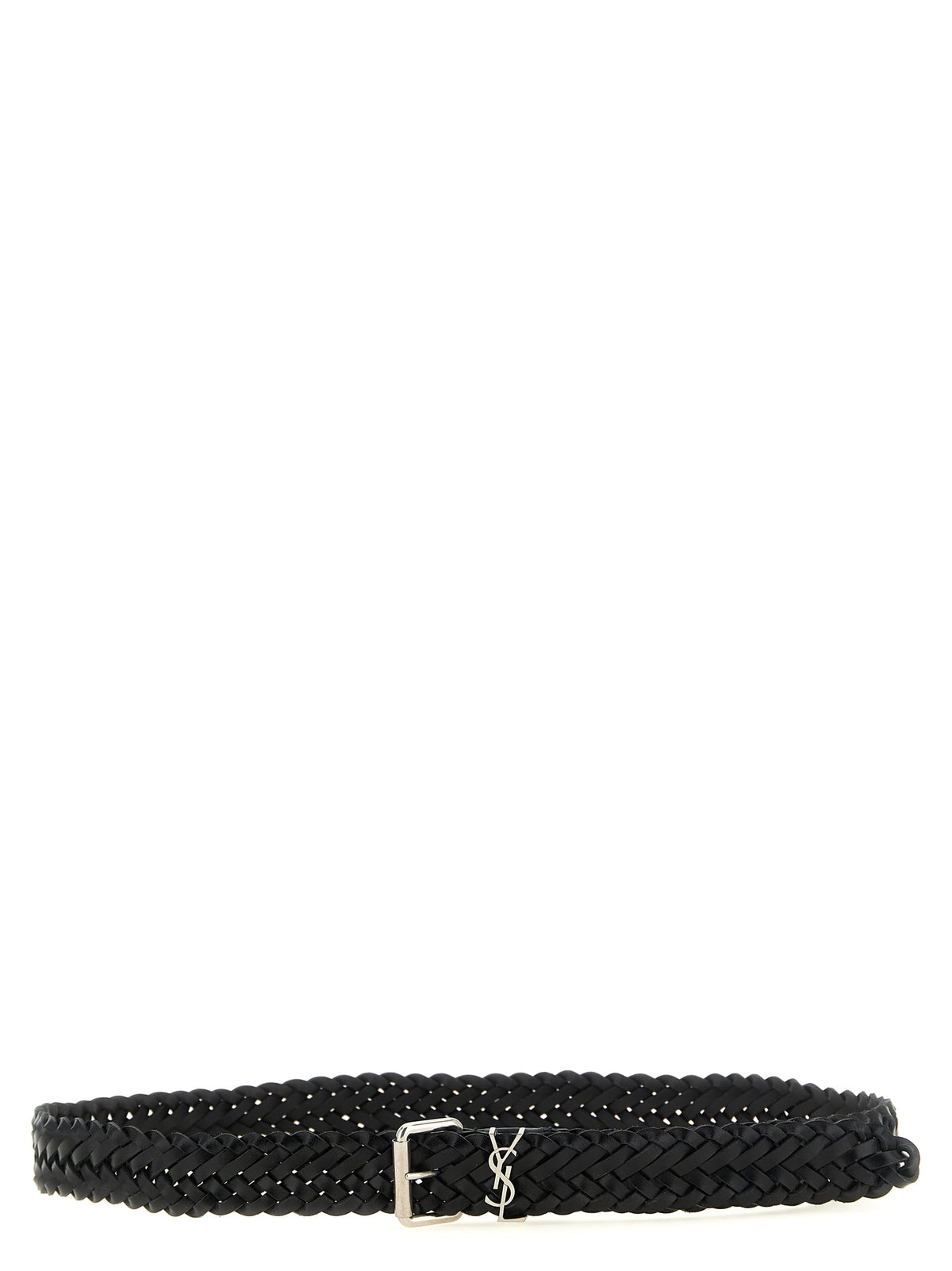 Saint Laurent Black 'Cassandre' Belt schwarz