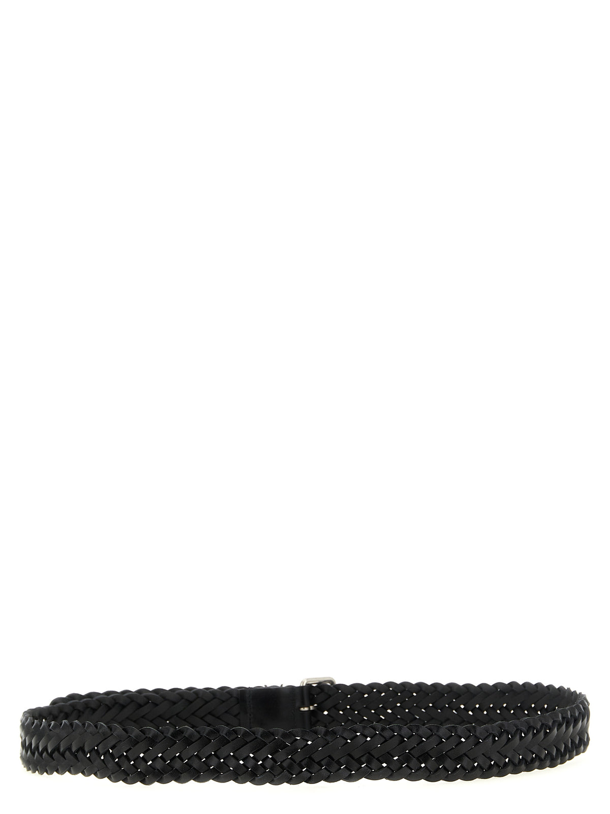 Saint Laurent Black 'Cassandre' Belt schwarz