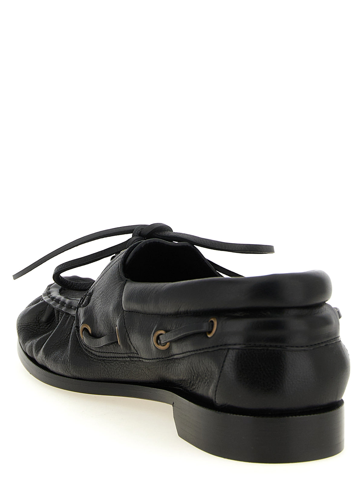 Saint Laurent Black 'Le Loafer Bateau' Loafers schwarz