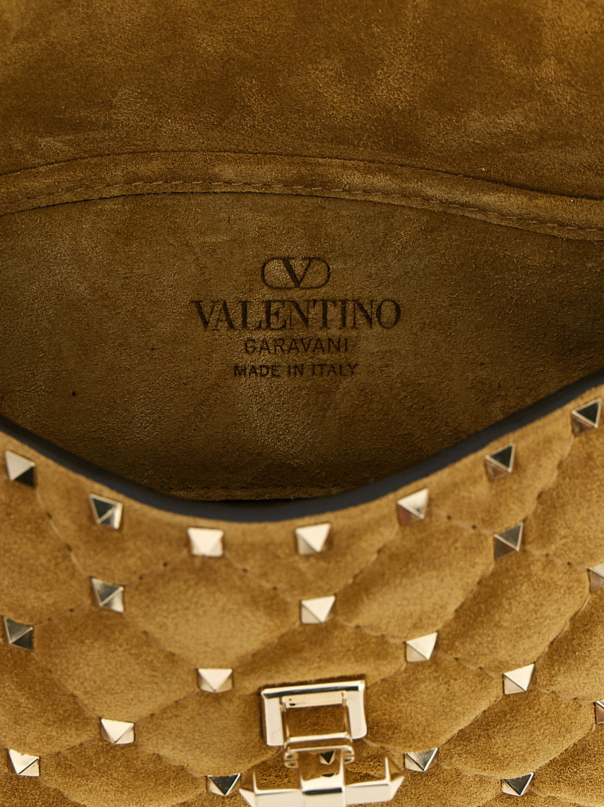 Valentino Garavani Beige 'Rockstud Spike' Micro Shoulder Bag