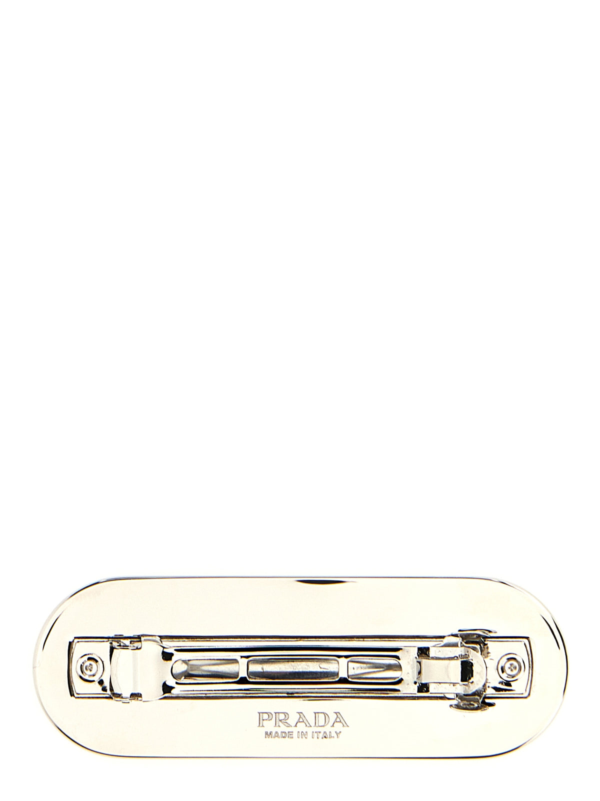 Prada Black Stainless Steel Hair Clip schwarz