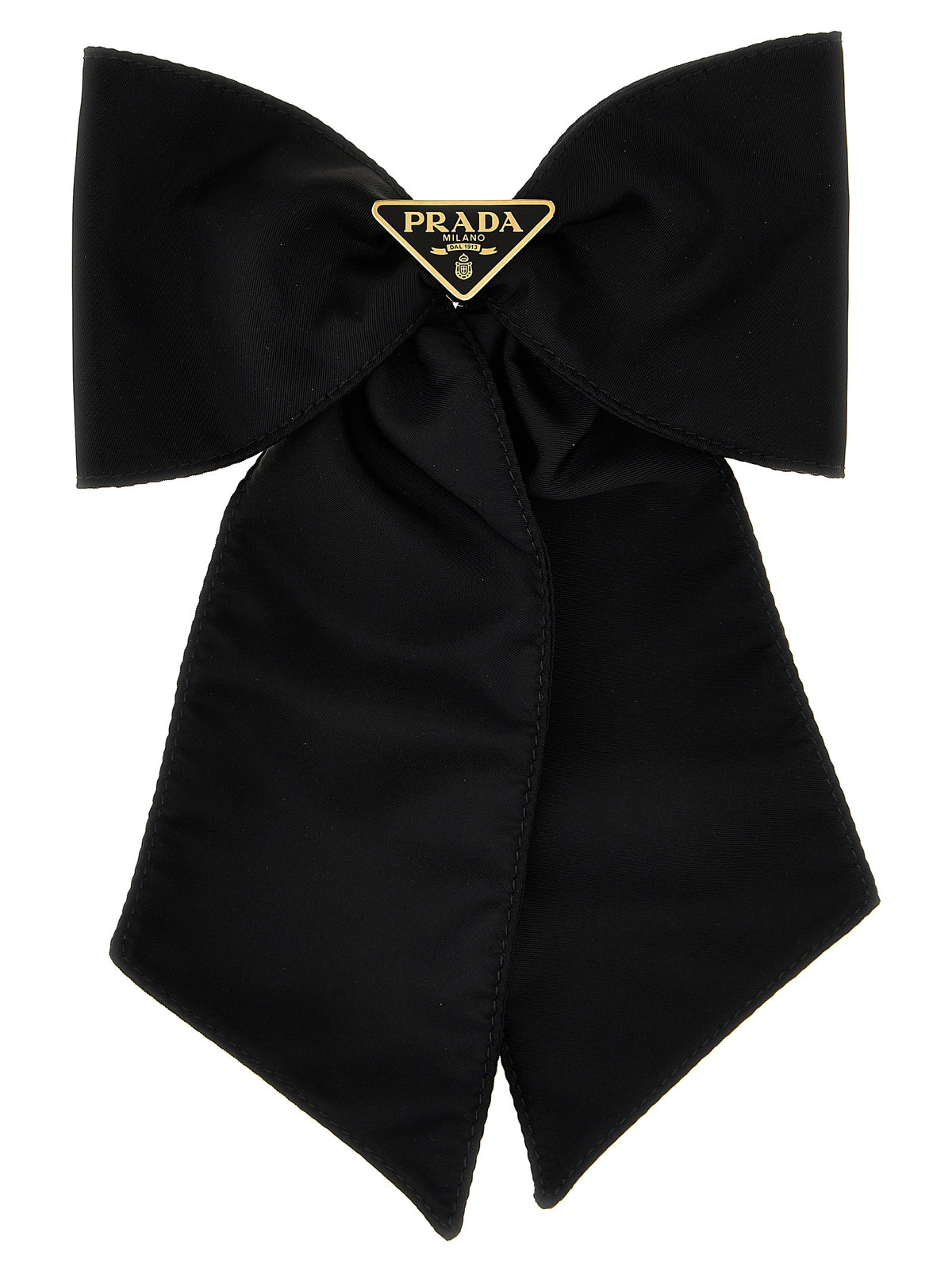 Prada Black Brass Hair Clip schwarz