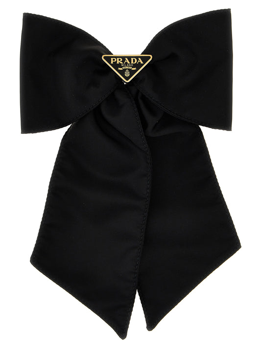 Prada Black Brass Hair Clip schwarz