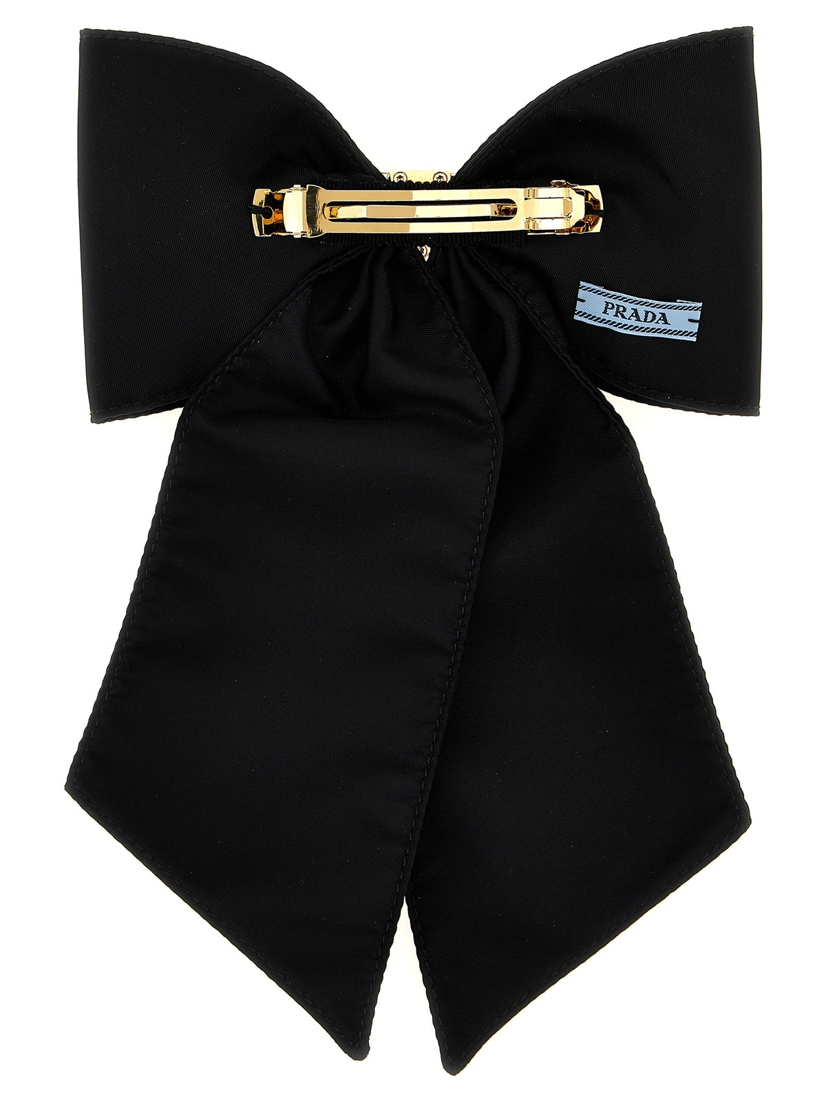 Prada Black Brass Hair Clip schwarz