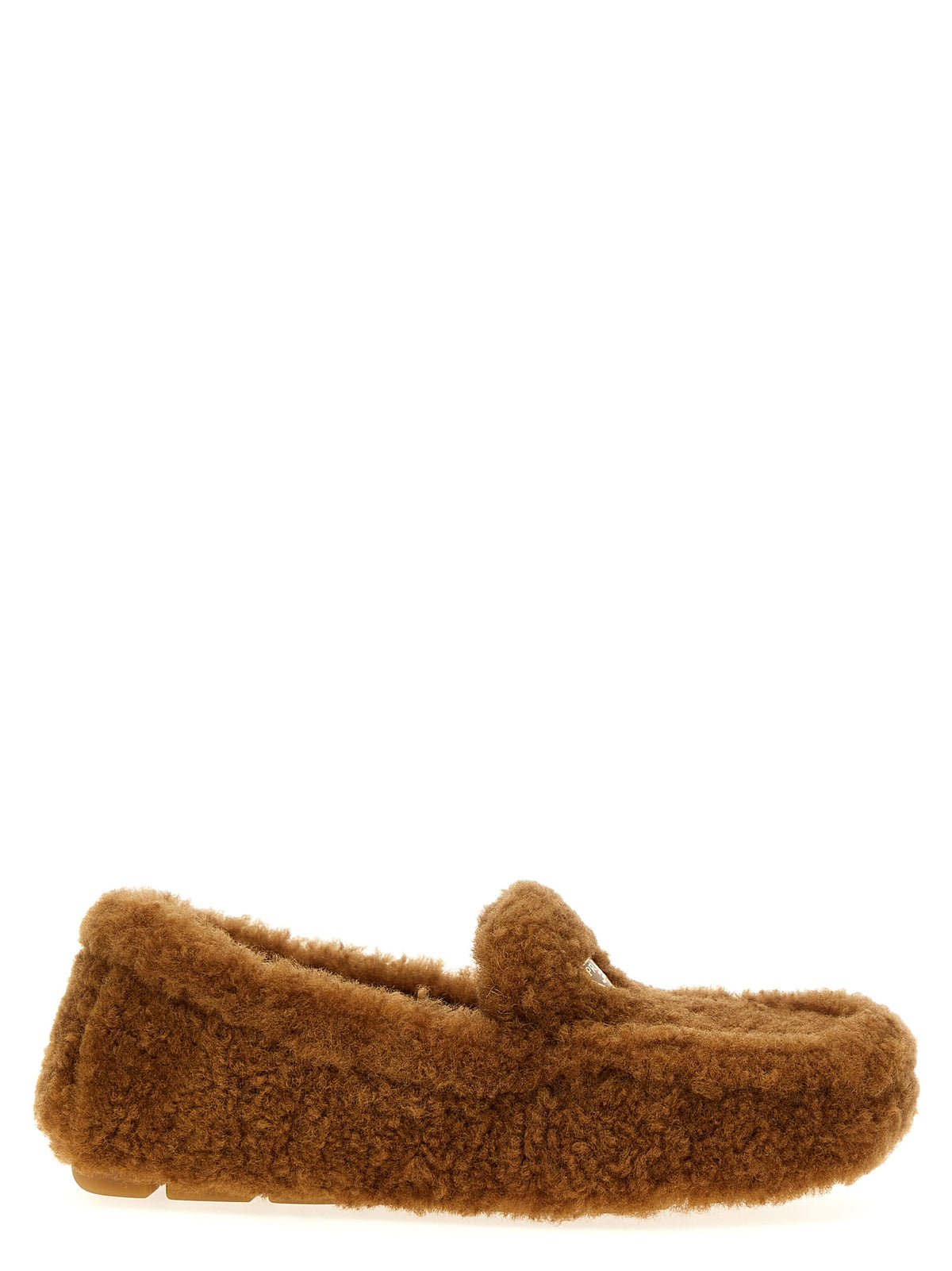 Prada Brown Lamb Leather Slip-On Loafers braun