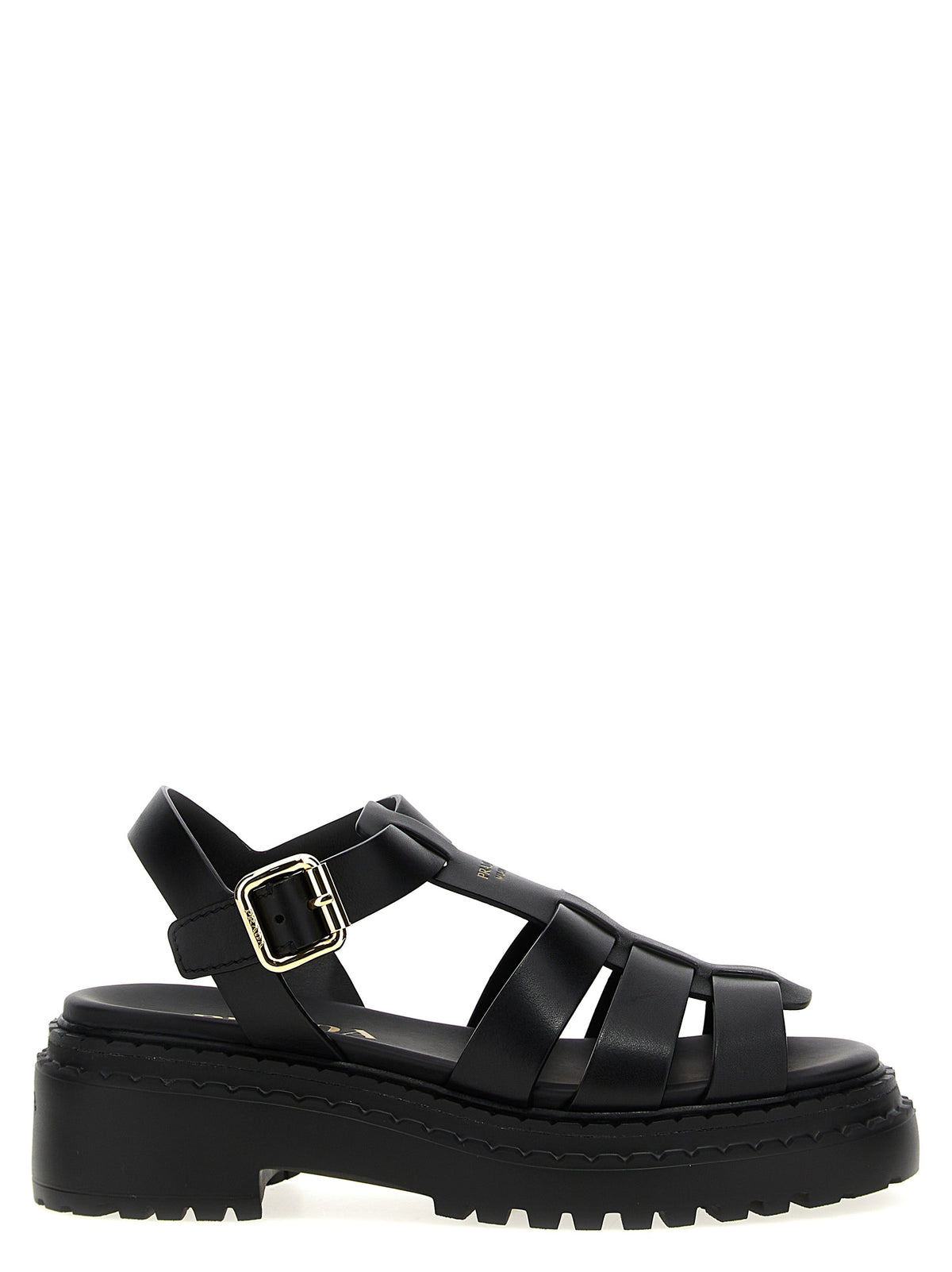 Prada Black 'Monolith' Sandals schwarz