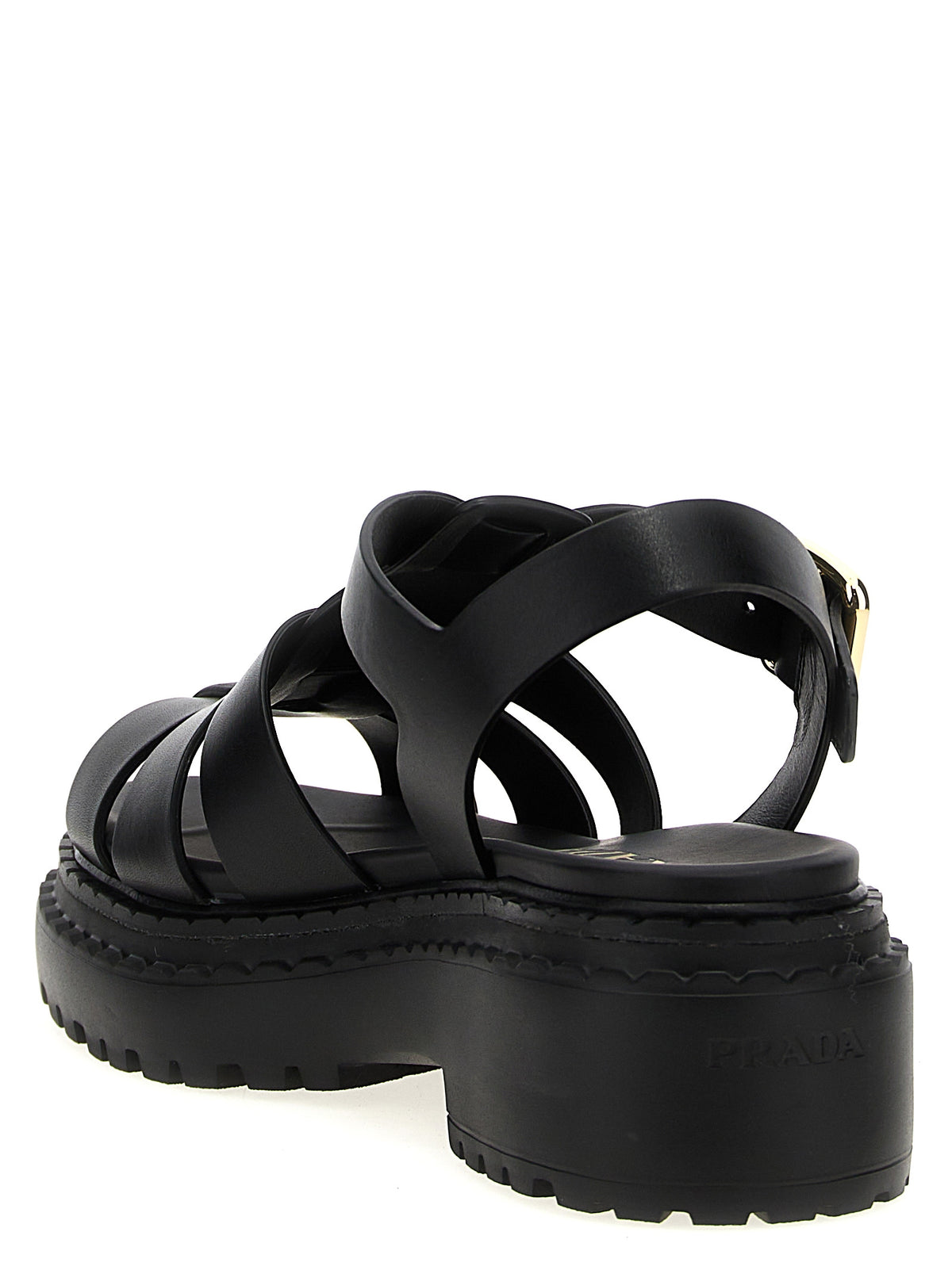 Prada Black 'Monolith' Sandals schwarz