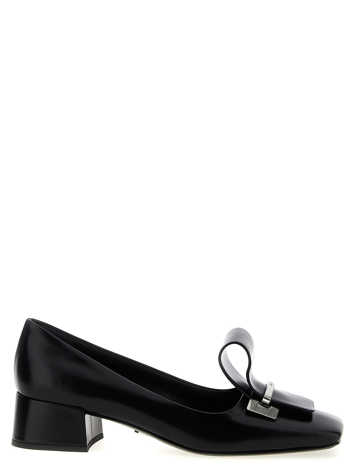 Prada Black Mid Heel Pumps schwarz