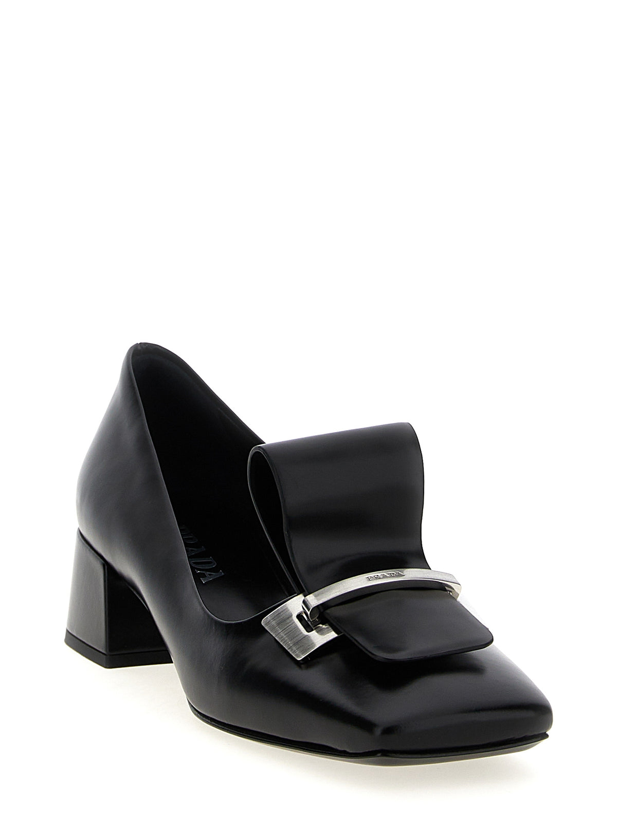 Prada Black Mid Heel Pumps schwarz