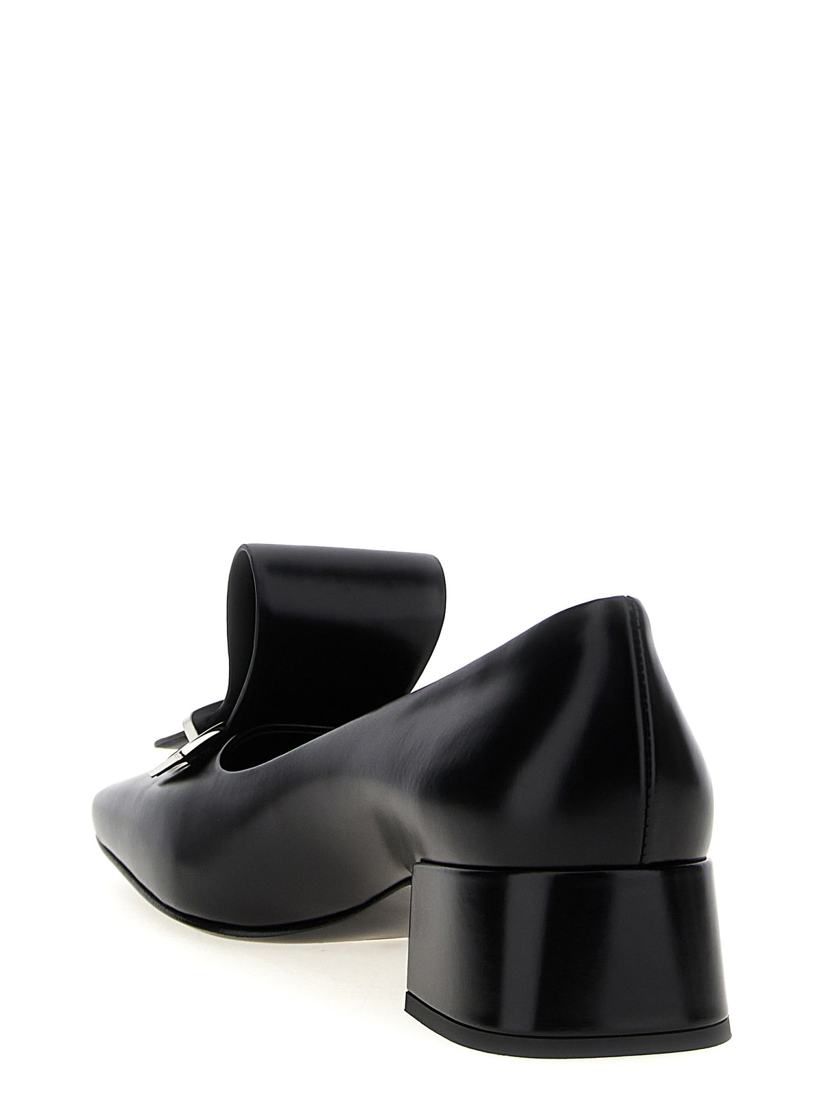 Prada Black Mid Heel Pumps schwarz