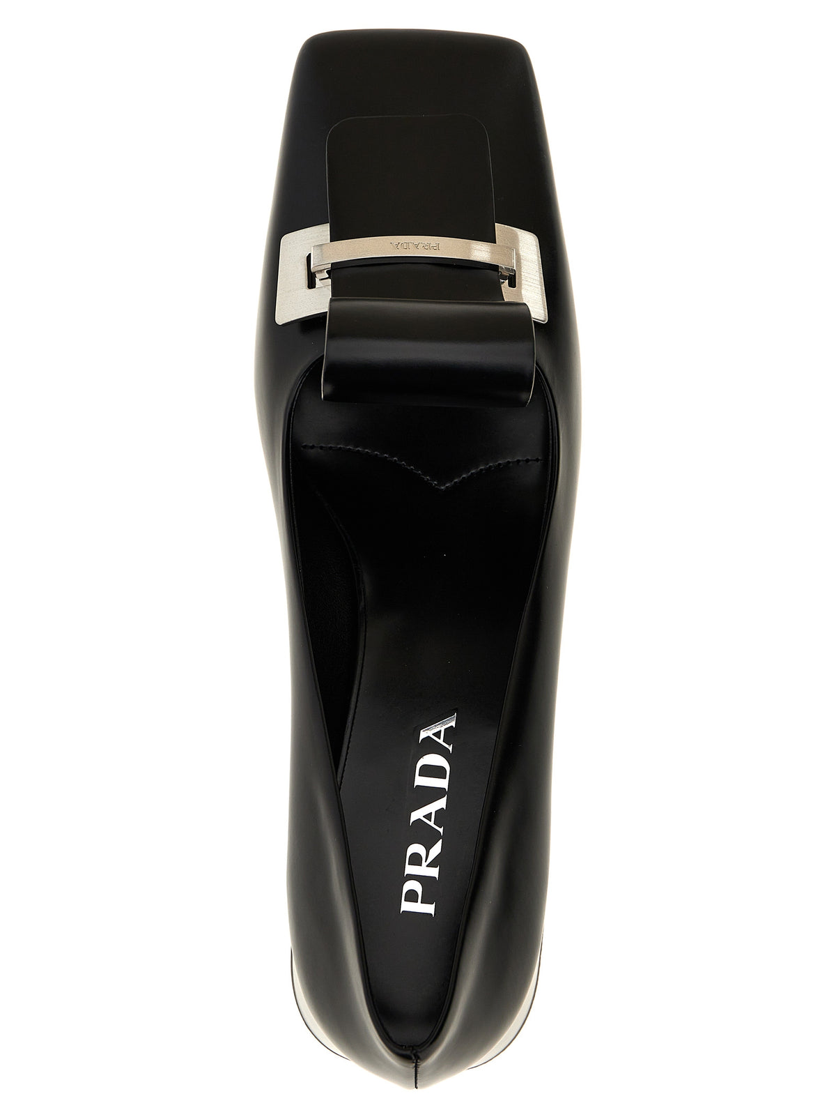 Prada Black Mid Heel Pumps schwarz