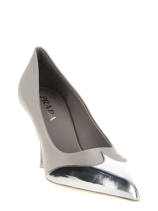 Prada Silver High Heel Pumps