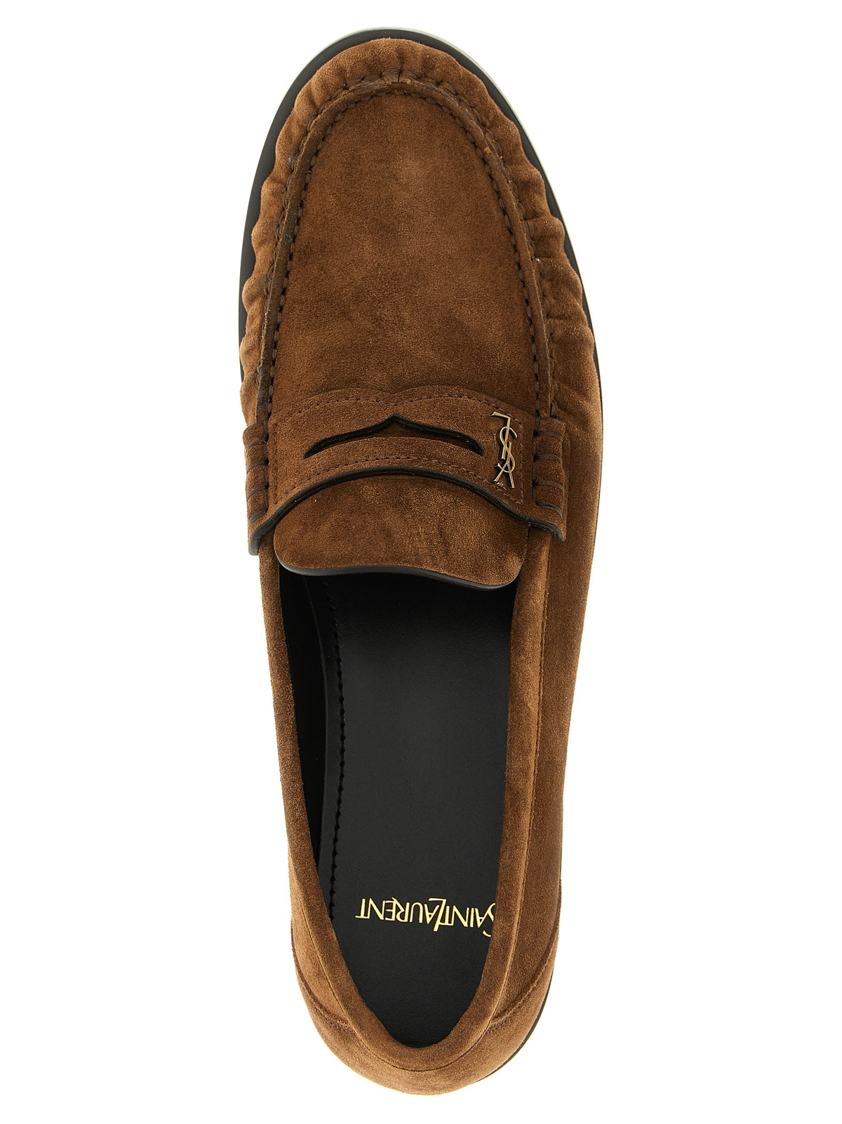 Saint Laurent Brown 'Slip-On' Loafers braun
