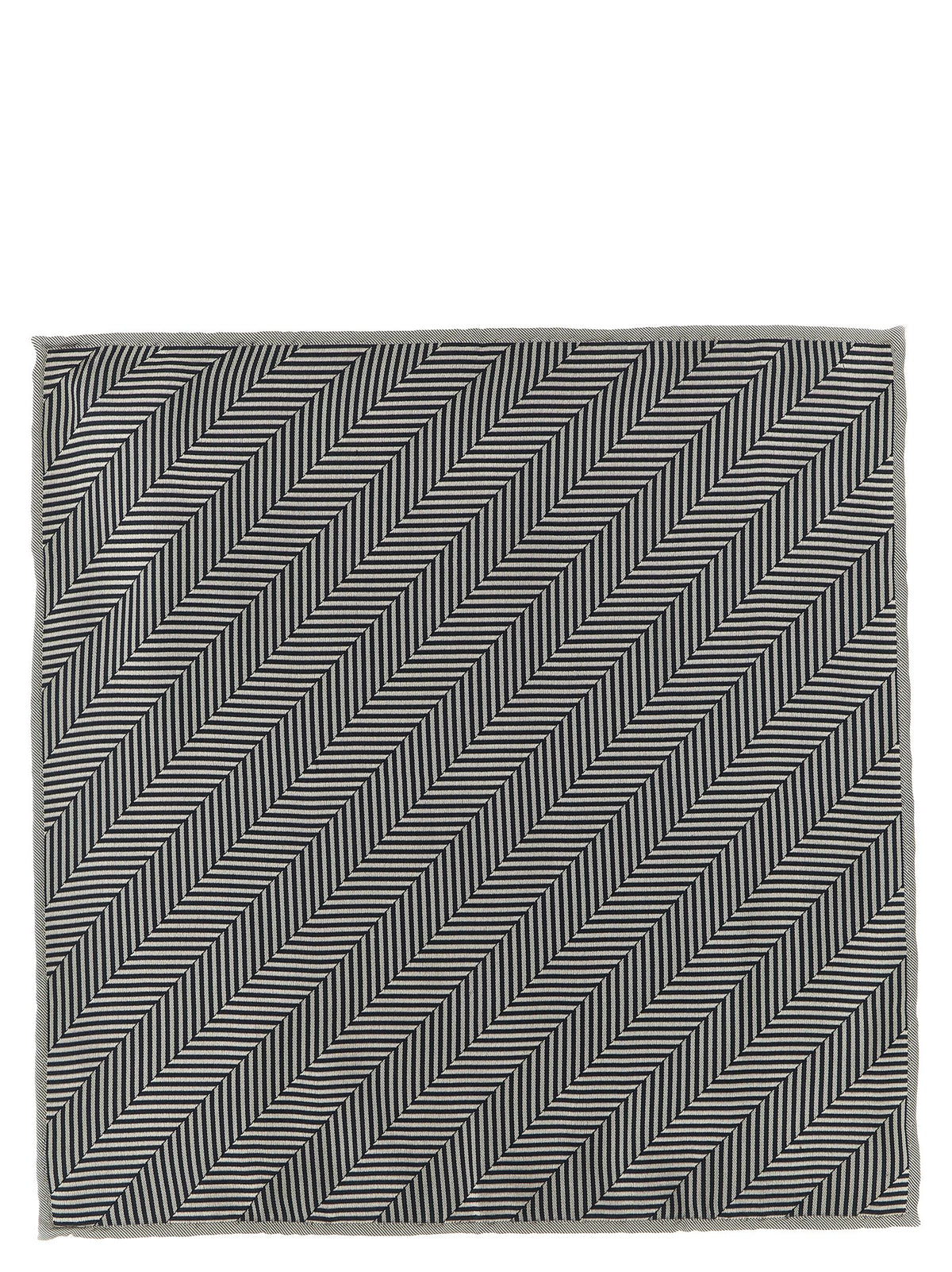 Brunello Cucinelli Gray Silk Pocket Square grau