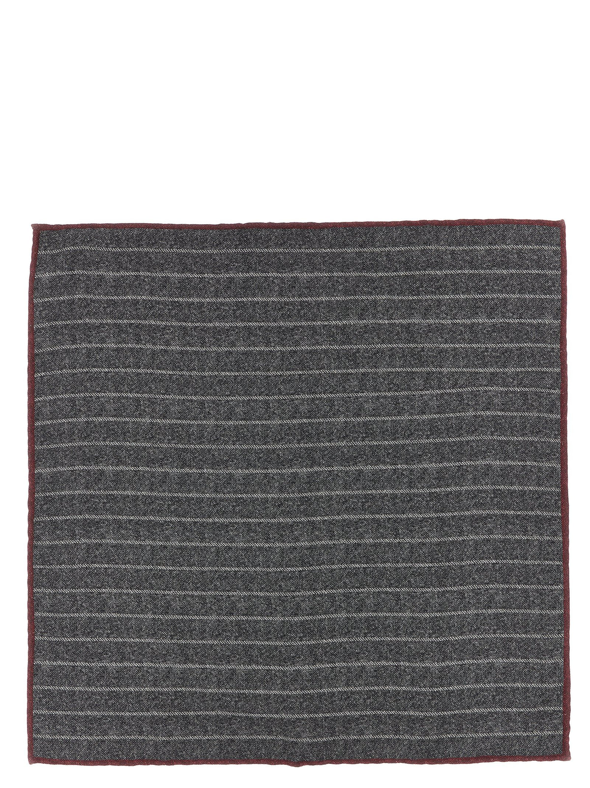 Brunello Cucinelli Gray Silk Pocket Square grau