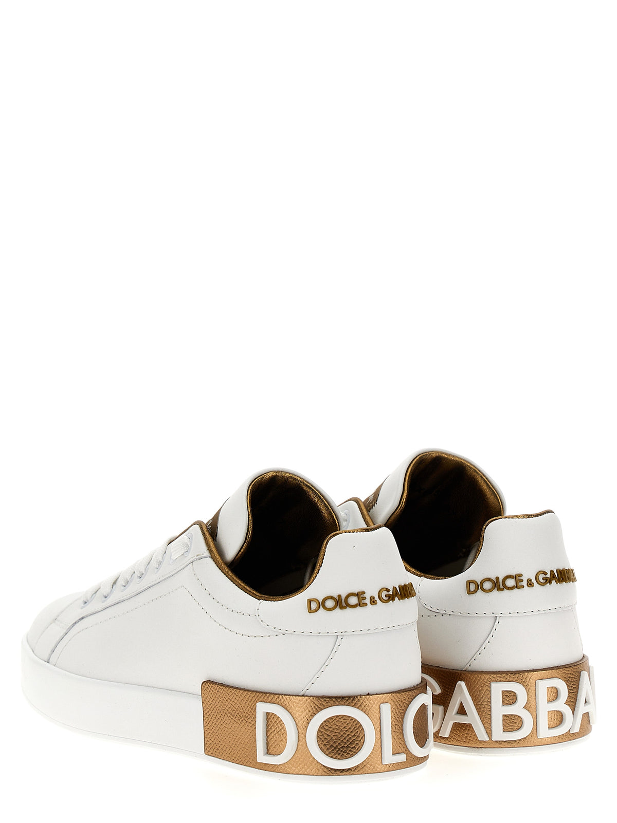Dolce & Gabbana Gold 'Portofino' Sneakers