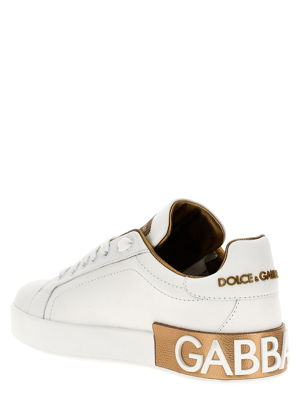 Dolce & Gabbana Gold 'Portofino' Sneakers