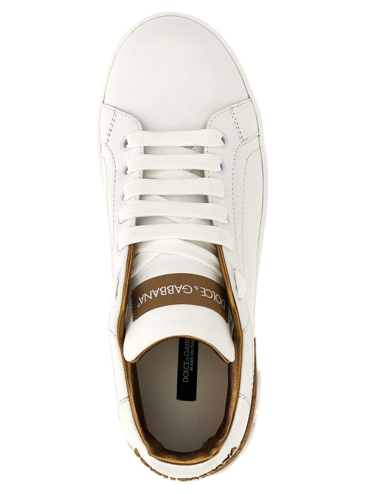 Dolce & Gabbana Gold 'Portofino' Sneakers