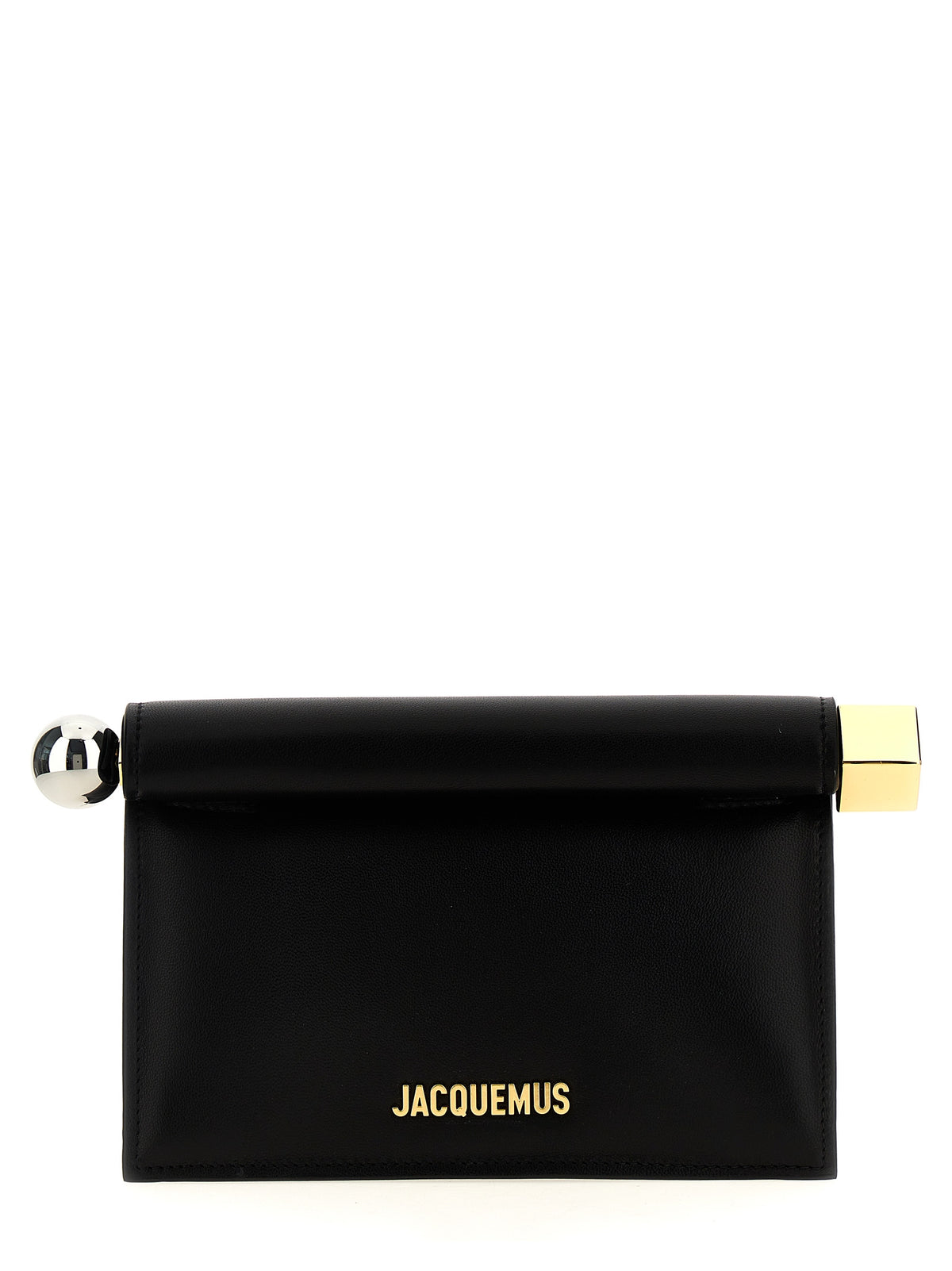 Jacquemus Black 'La Petite Pochette Rond Carré' Clutch schwarz