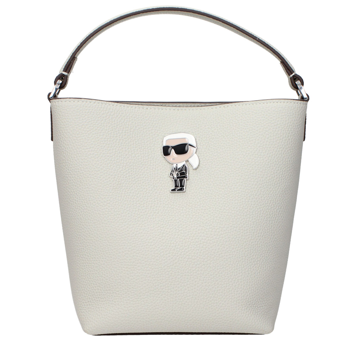 Karl Lagerfeld Gray Leather Handbag grau