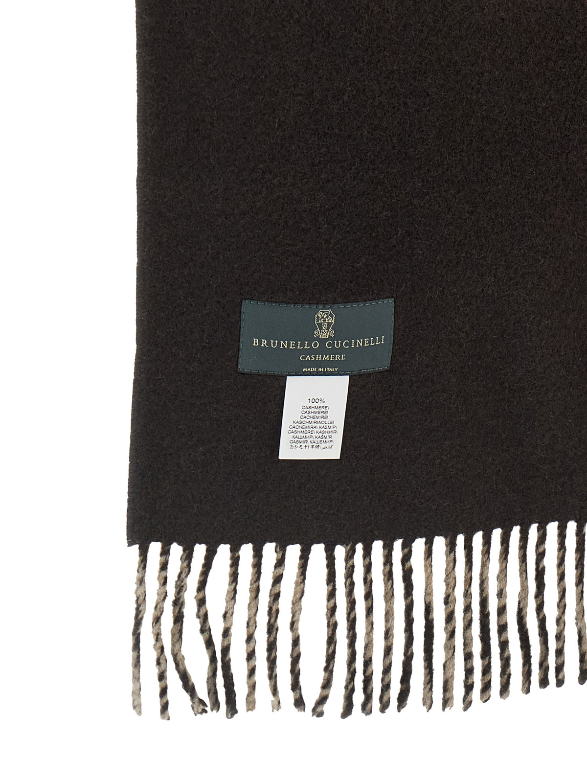 Brunello Cucinelli Brown Cashmere Scarf braun