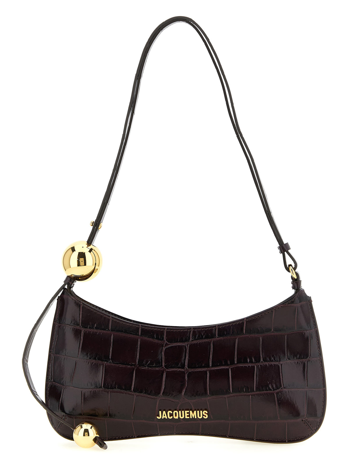 Jacquemus Bordeaux 'Le Bisou Perle' Shoulder Bag
