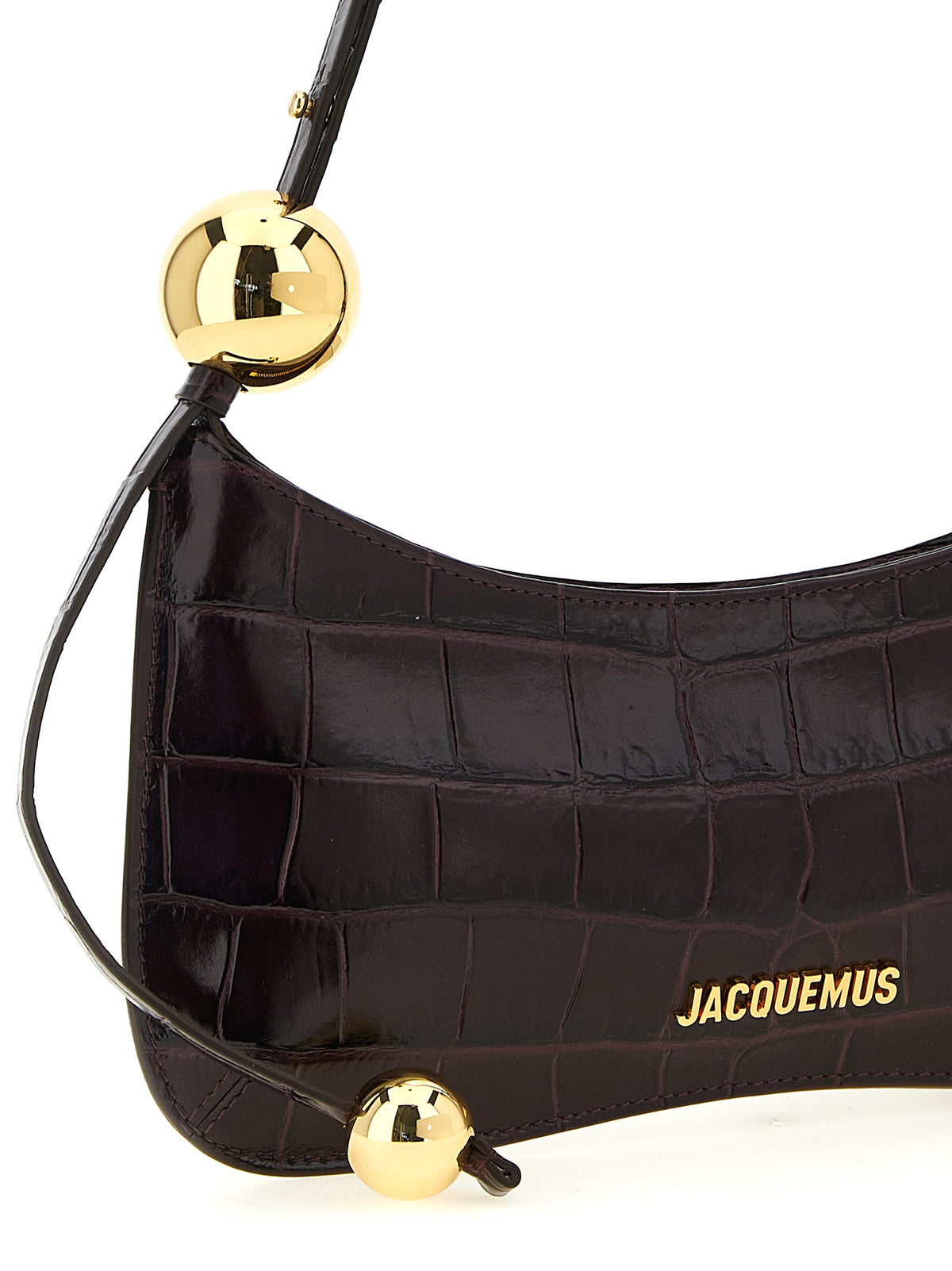Jacquemus Bordeaux 'Le Bisou Perle' Shoulder Bag