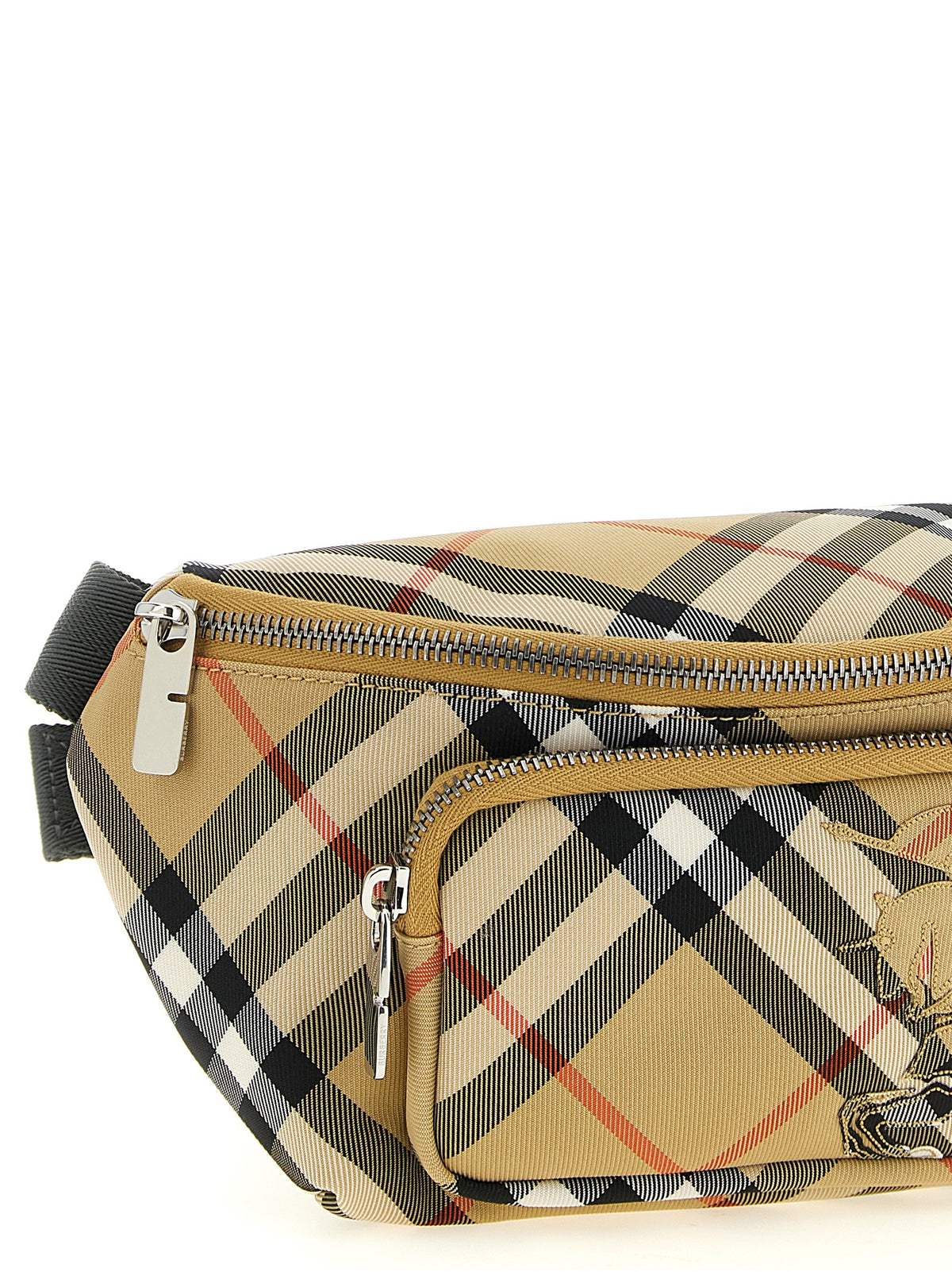 Burberry Beige 'Equestrian Knight Design' Small Crossbody Bag