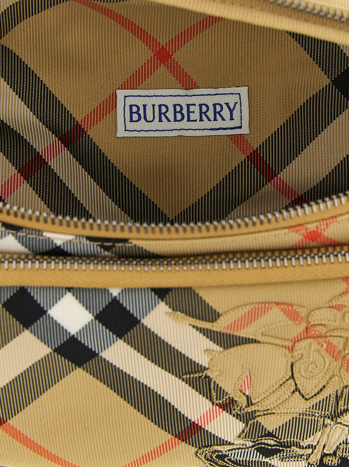 Burberry Beige 'Equestrian Knight Design' Small Crossbody Bag