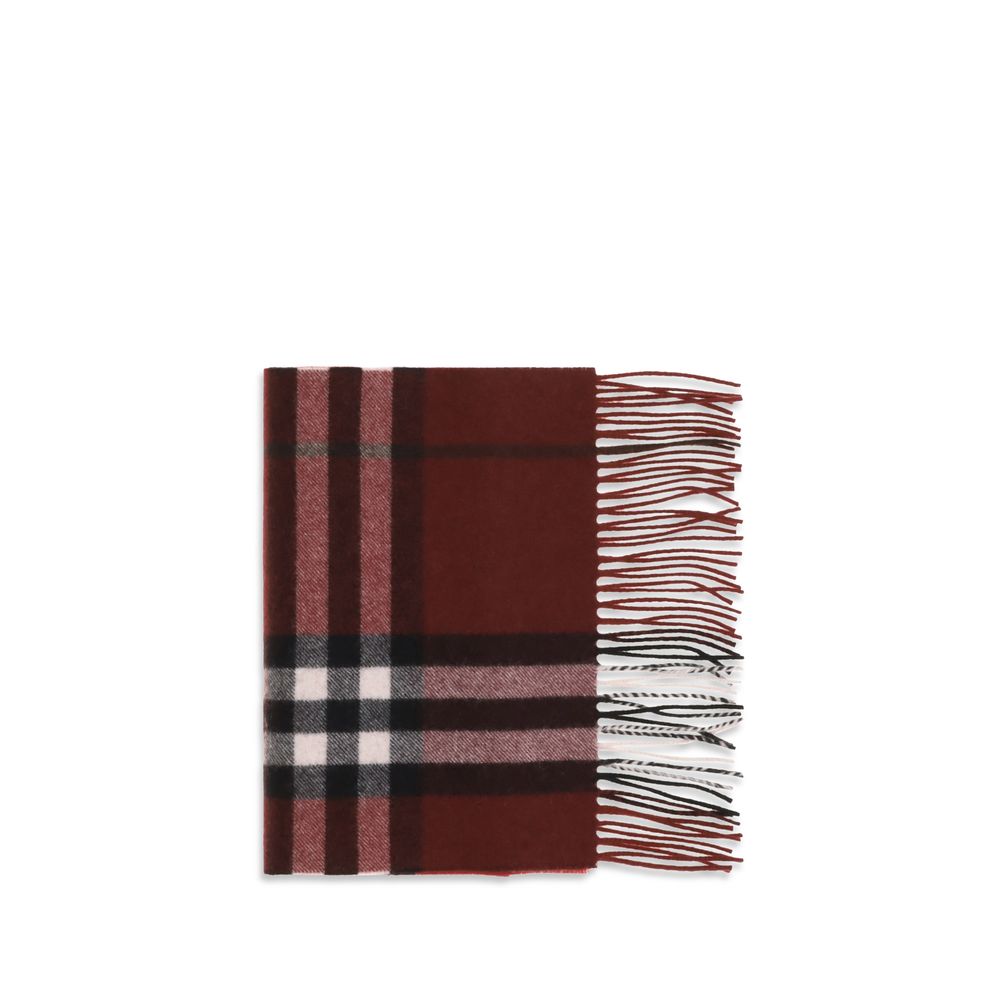 Burberry Bordeaux Cashmere Check Scarf
