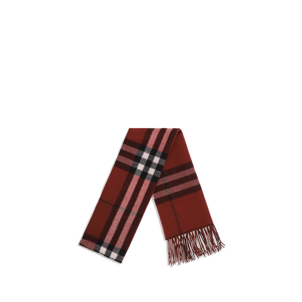 Burberry Bordeaux Cashmere Check Scarf