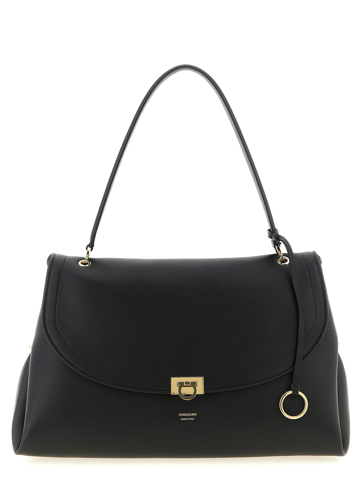 Ferragamo Black 'Gancini' Shoulder Bag schwarz