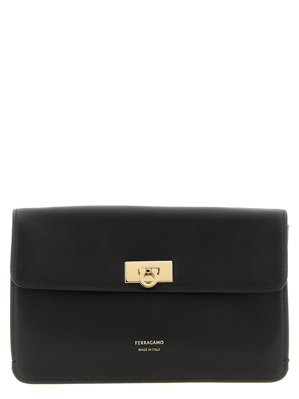 Ferragamo Black 'Harley' Clutch schwarz