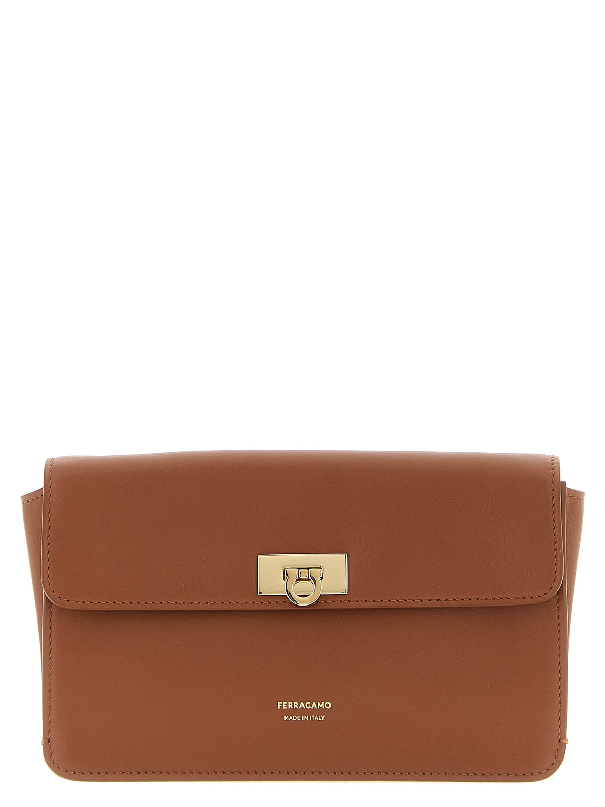 Ferragamo Brown 'Harley' Clutch braun