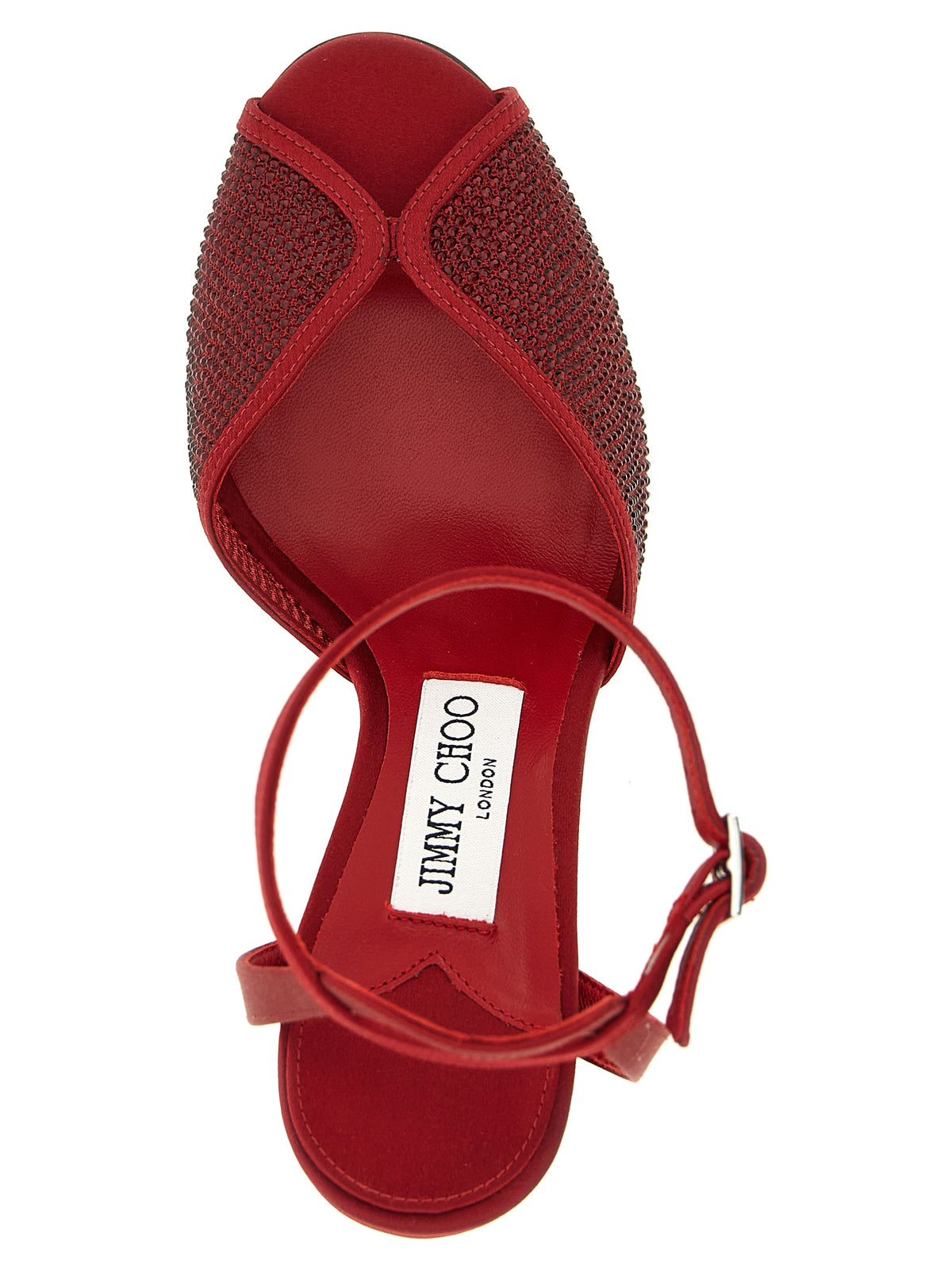 Jimmy Choo Red 'Sacora' Micro Sandals rot