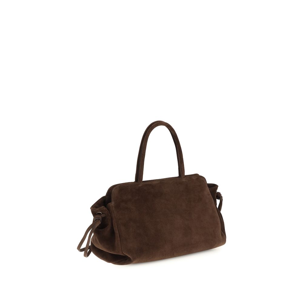 Prada Brown Suede Leather Shoulder Bag braun