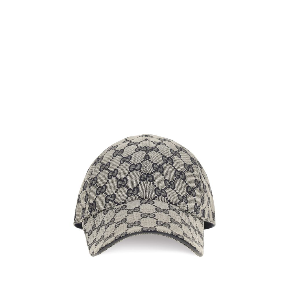 Gucci Gray GG Cotton Canvas Baseball Hat grau