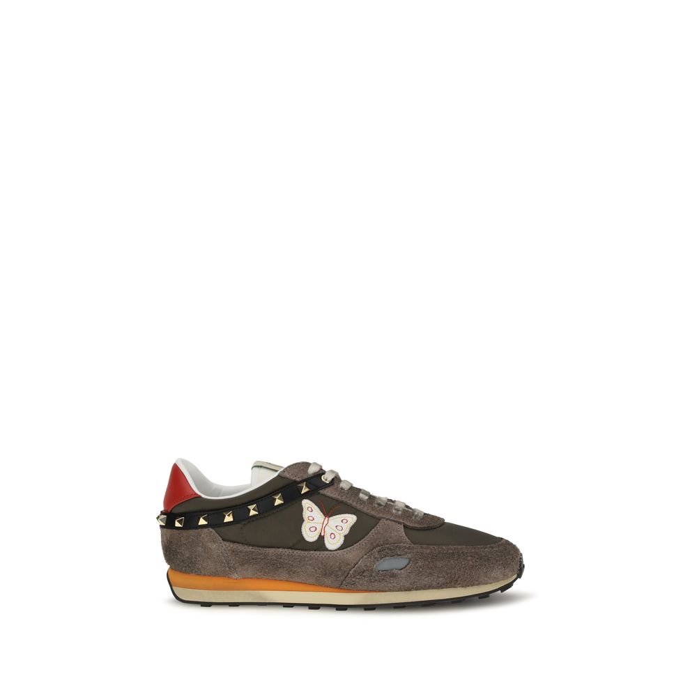 Valentino Garavani Brown Nylon Low Top Sneakers braun