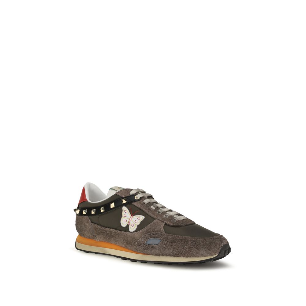 Valentino Garavani Brown Nylon Low Top Sneakers braun