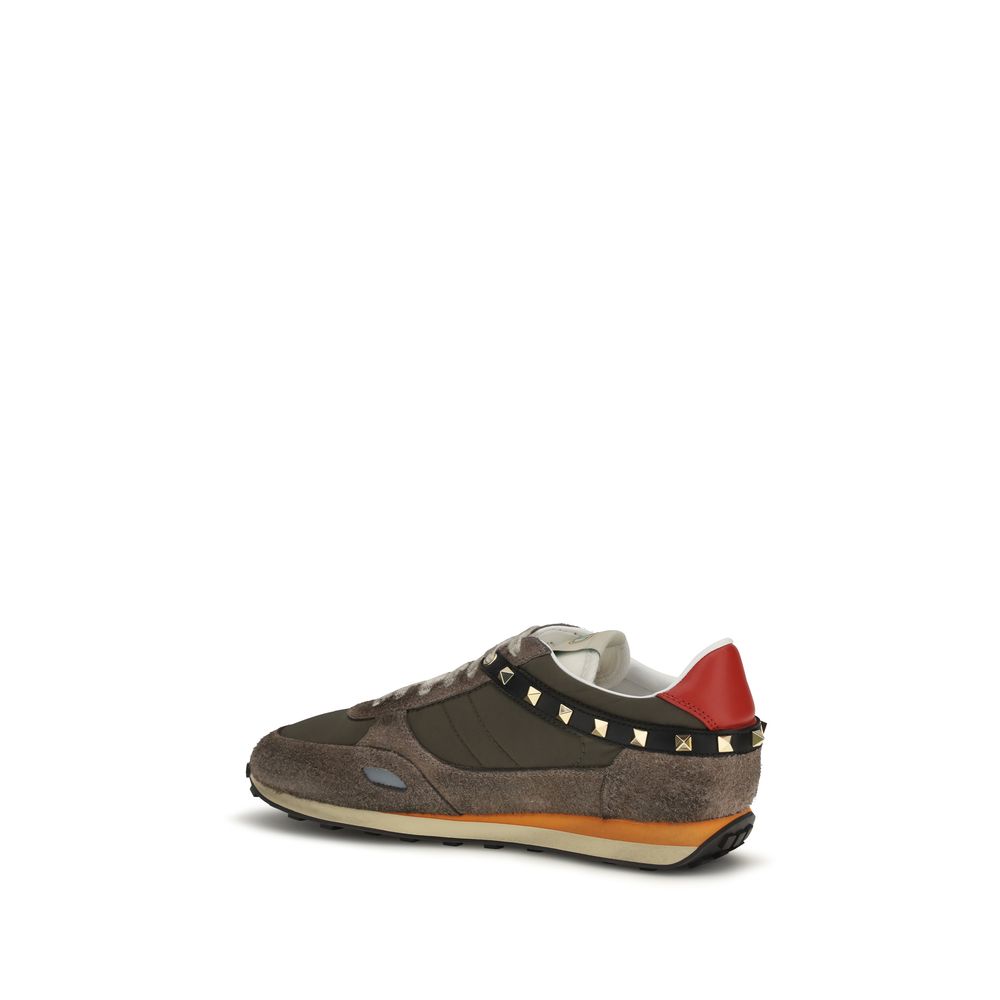 Valentino Garavani Brown Nylon Low Top Sneakers braun