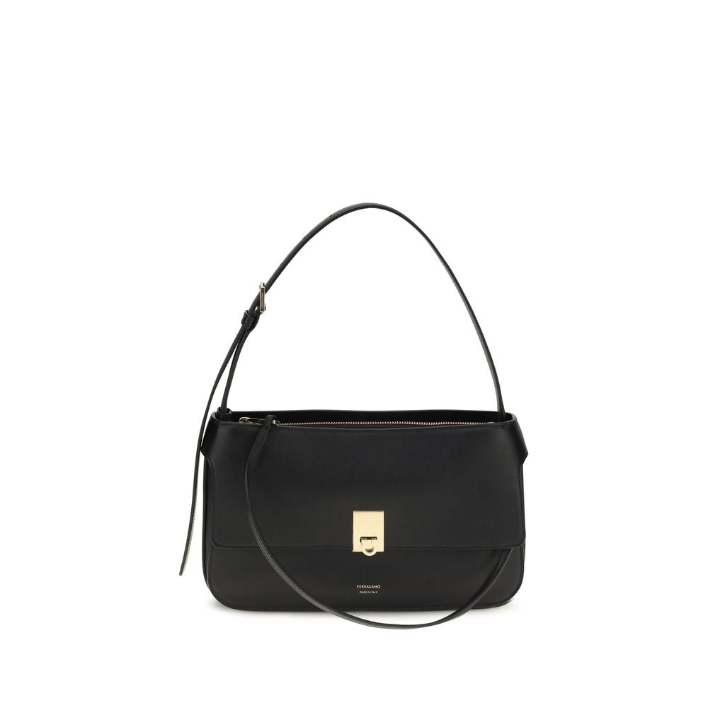 Ferragamo Black Mini Cara Shoulder Bag schwarz