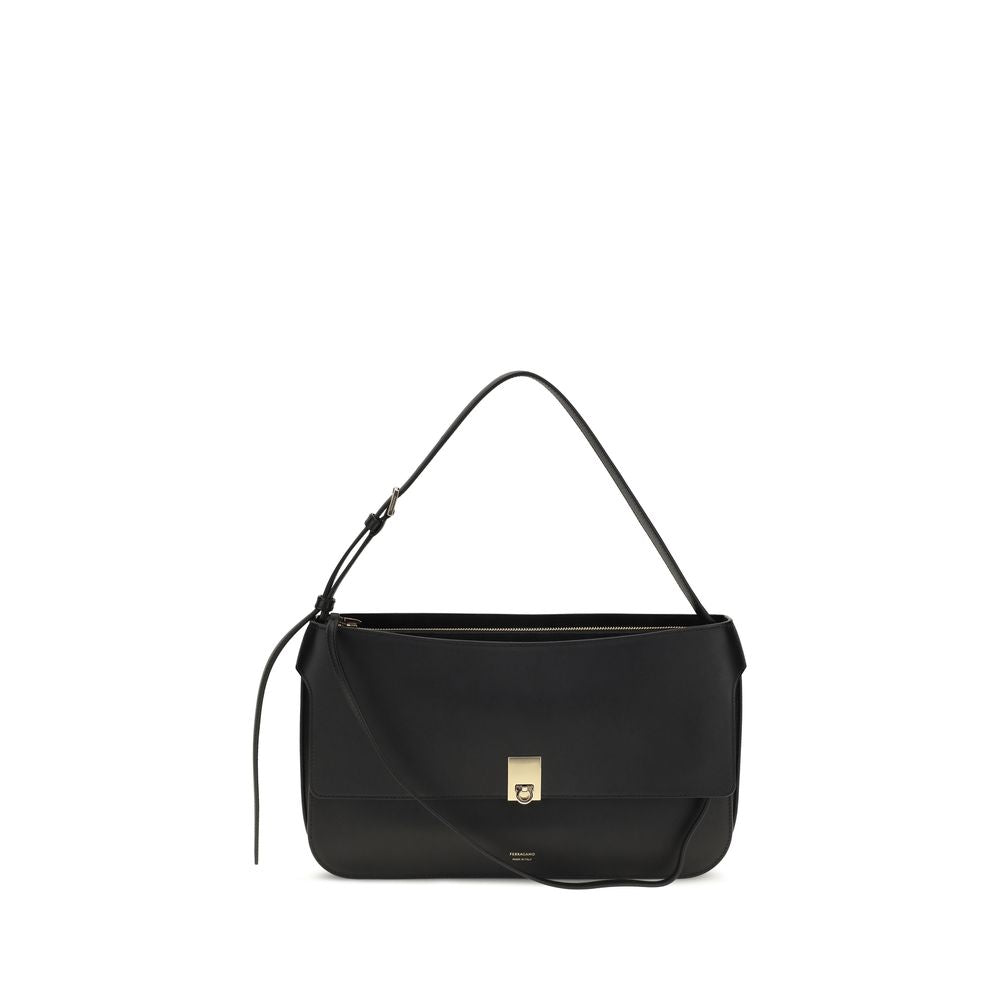 Ferragamo Black Small Cara Shoulder Bag schwarz