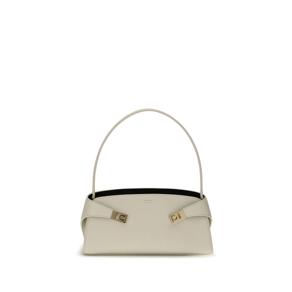 Ferragamo Beige Hug East-West Shoulder Bag