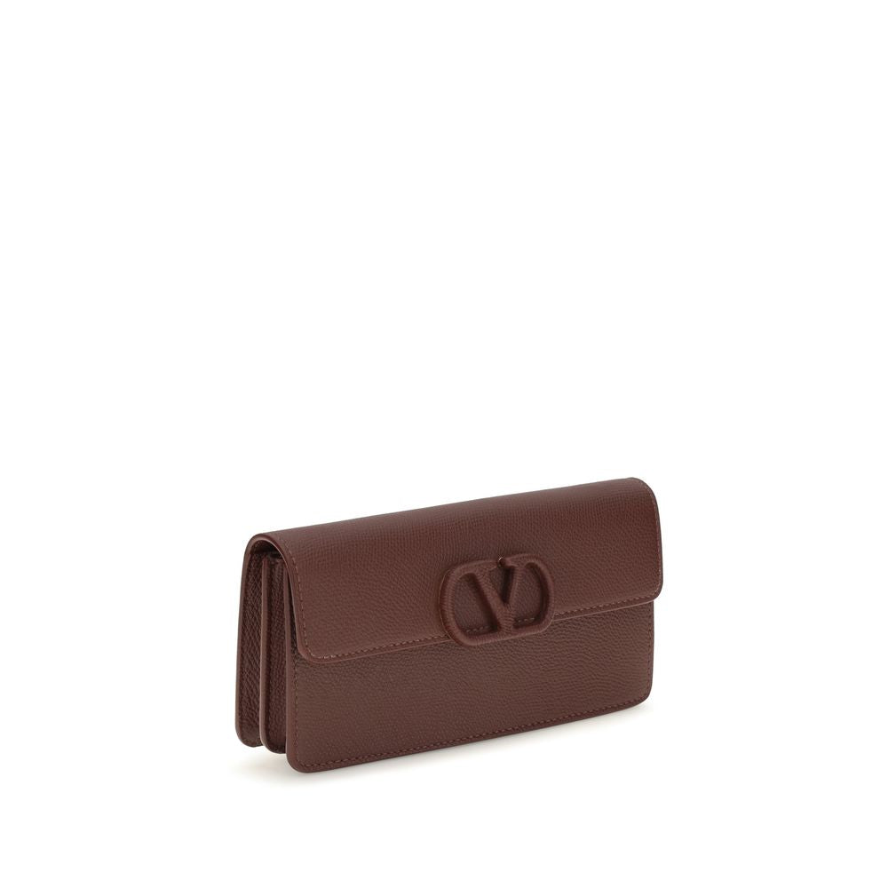 Valentino Garavani Brown Leather Wallet braun