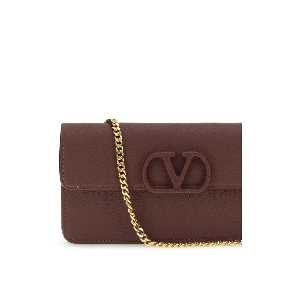 Valentino Garavani Brown Leather Wallet braun