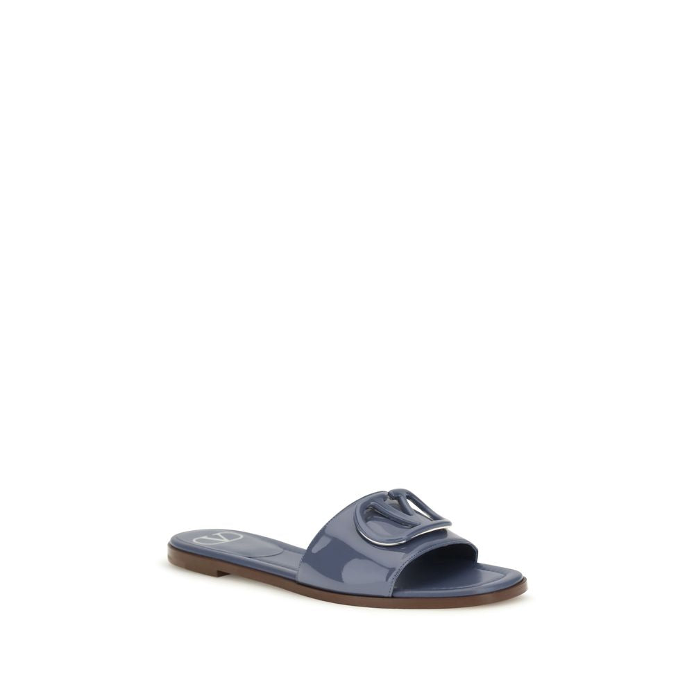Valentino Garavani Blue 'Slip-On' Mini Sandals blau